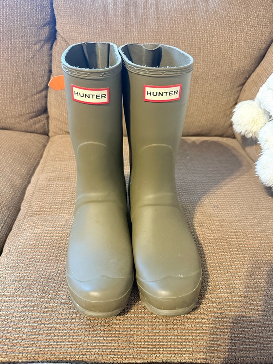 Hunter Shoes - Hunter Olive Rubber Tall Rain Boots